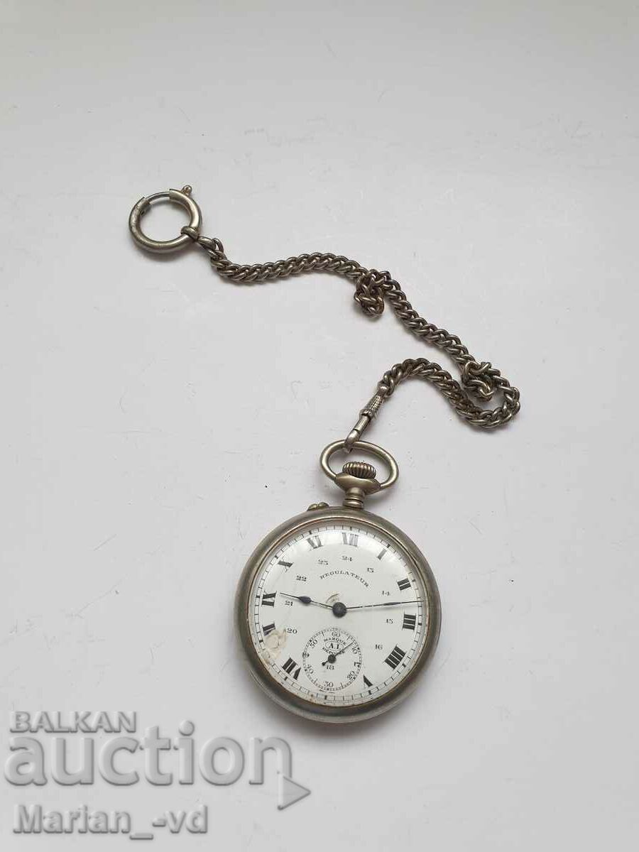 Regulateur argentan market al deposee 48 pocket watch