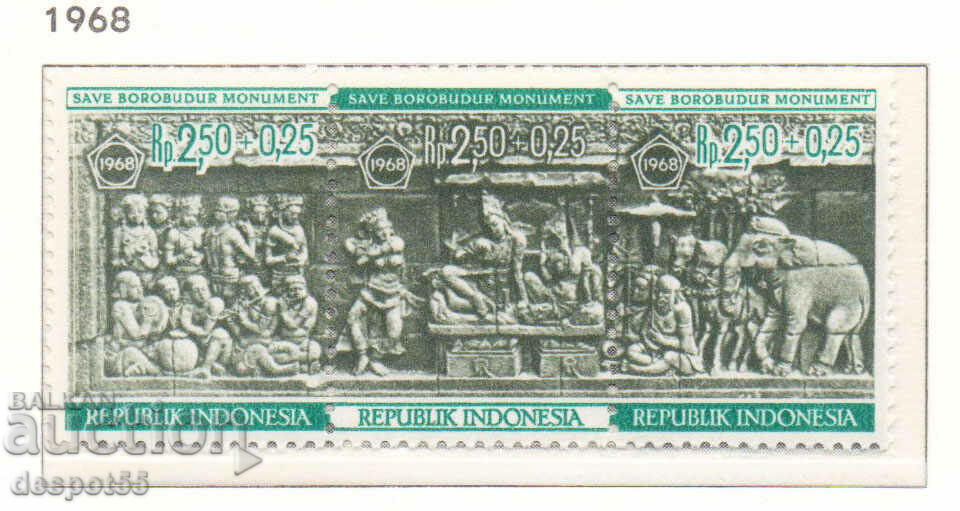 1968. Ινδονησία. Borobudur - ένα γιγάντιο βουδιστικό μνημείο.