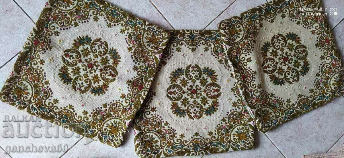 THREE tapestry pillow shams