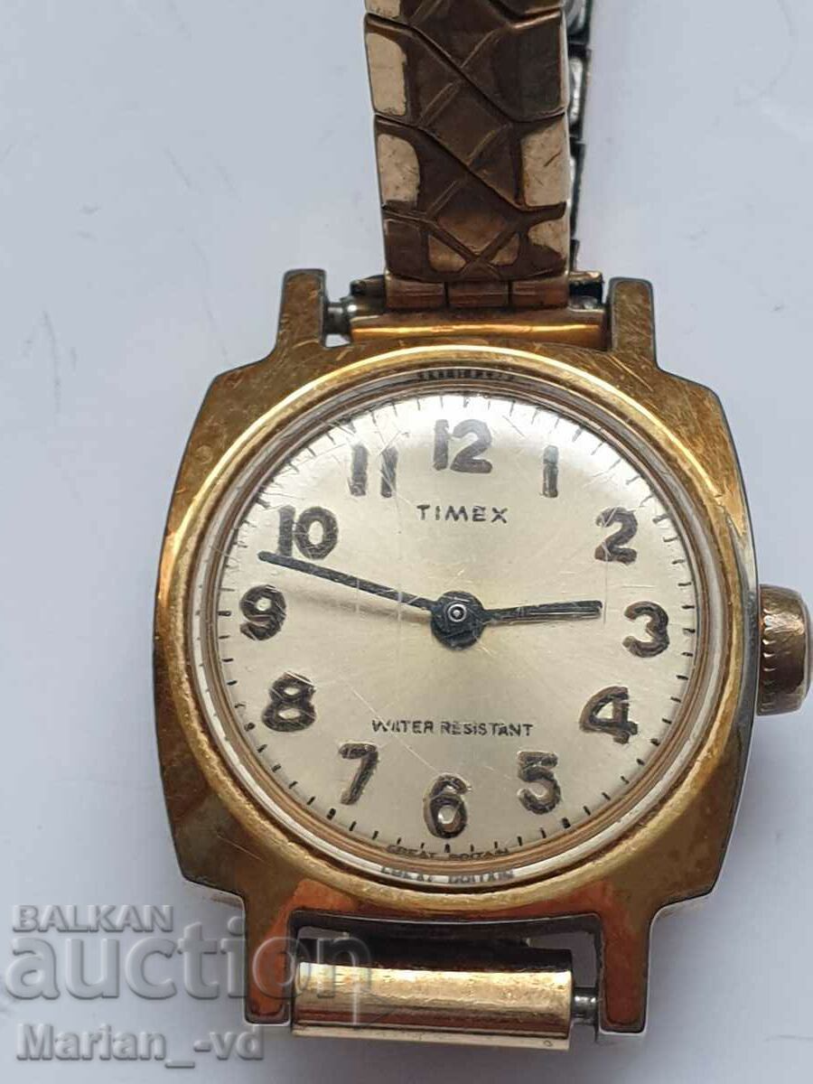Auction Women's gold-plated Timex mechanical watch Auction Women's gold-plated Timex mechanical watch