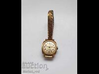 Women's gold-plated Timex mechanical watch