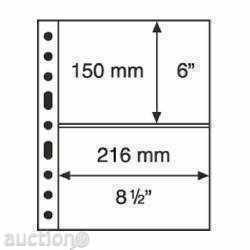 Sheets for banknotes/cards GRANDE (DIN A4) - 5 pcs/pack (899) - 6 Sheets for banknotes/cards GRANDE (DIN A4) - 5 pcs/pack (899) - 6