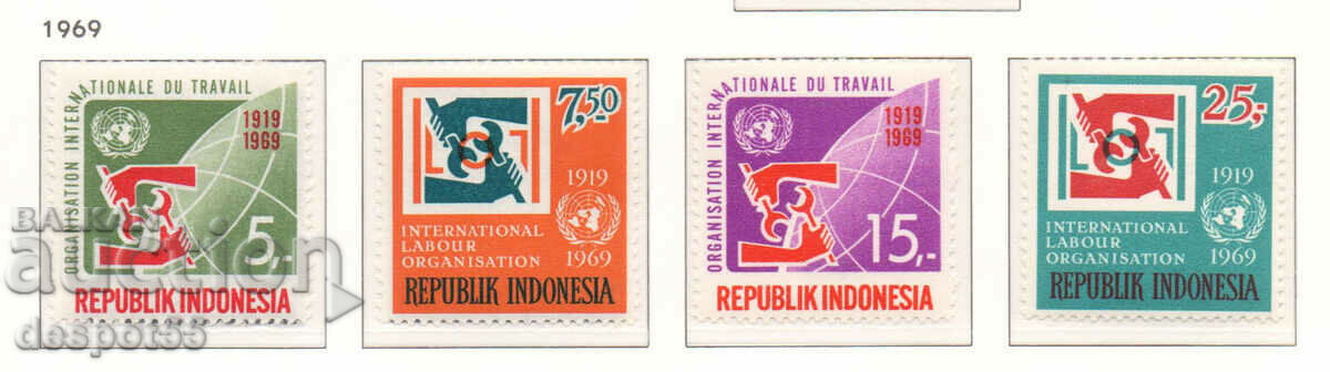 1969. Indonezia. Cea de-a 50-a aniversare a I.L.O.