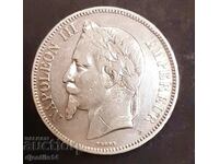 Monedă Franța 5f argint 900pr.