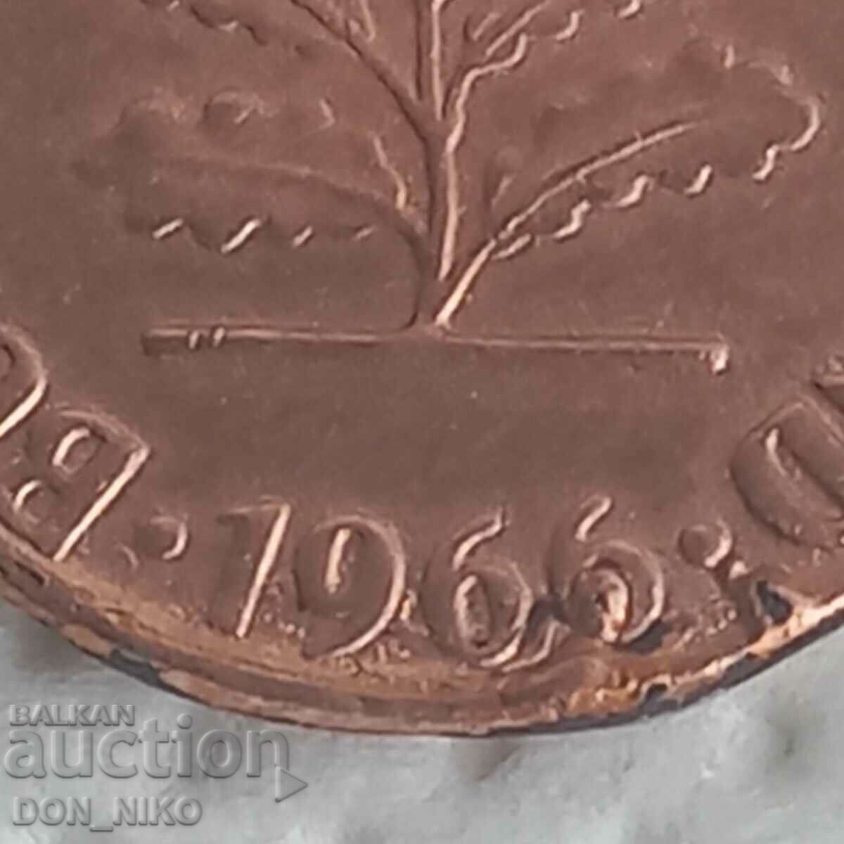 Delivery of 1 Pfenning 1966 letter D Delivery of 1 Pfenning 1966 letter D