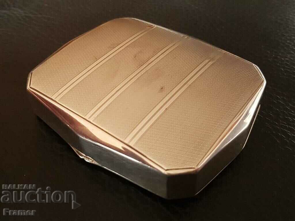 Silver enamel silver Art Deco snuff box with silver box - 5 Silver enamel silver Art Deco snuff box with silver box - 5