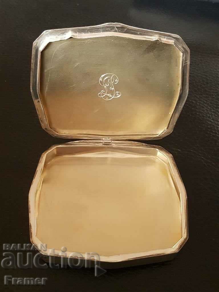 Silver enamel silver Art Deco snuff box with silver box - 6 Silver enamel silver Art Deco snuff box with silver box - 6