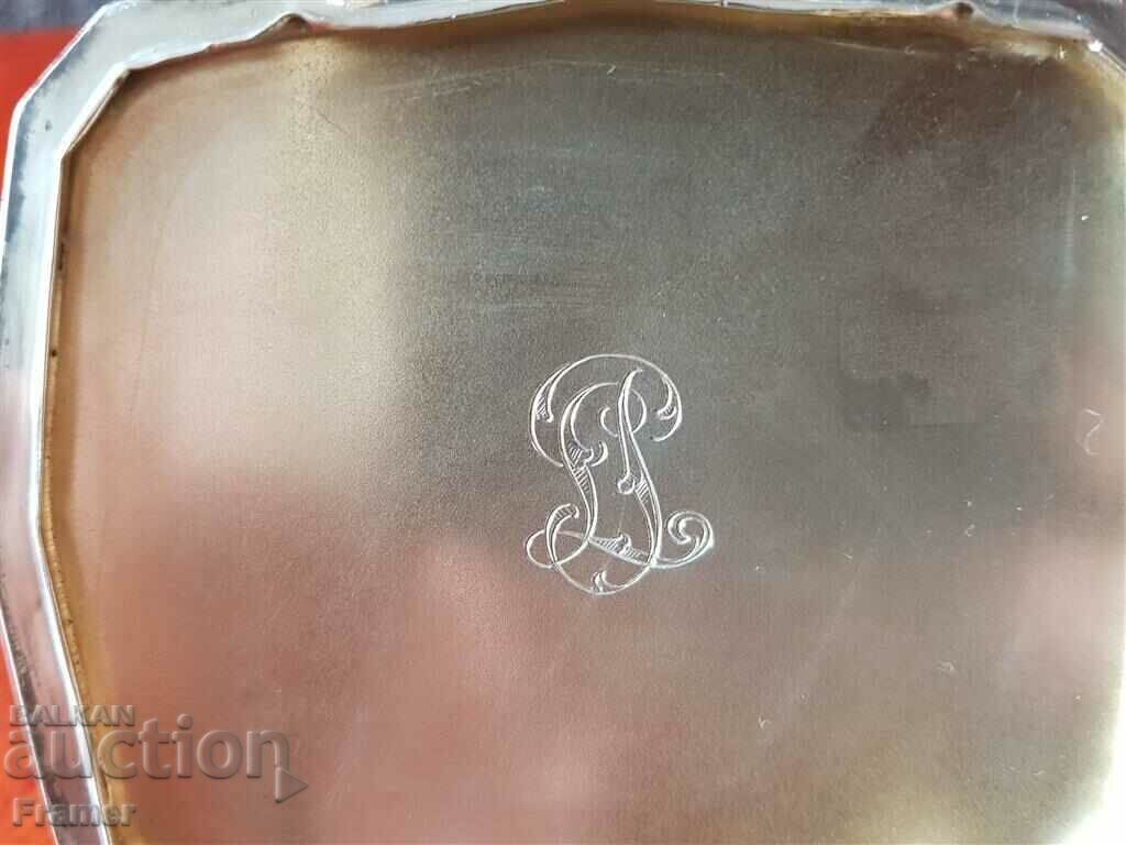 Silver enamel silver Art Deco snuff box with silver box - 7 Silver enamel silver Art Deco snuff box with silver box - 7