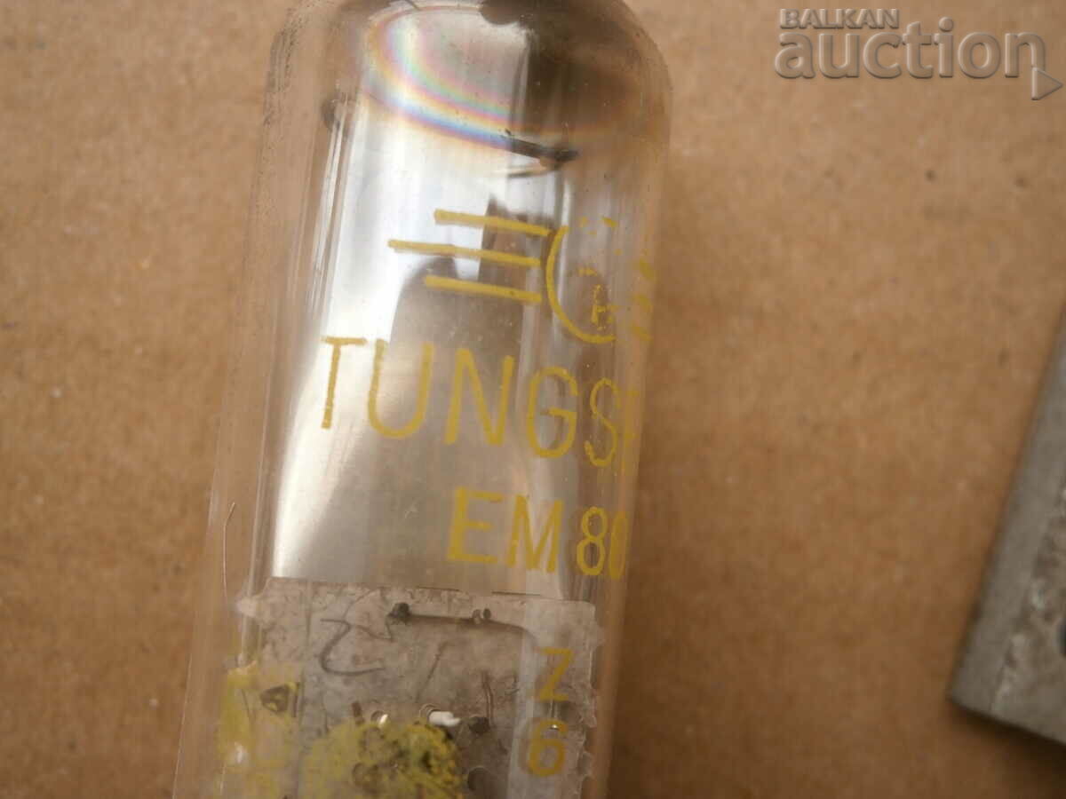 vintage TUNGSRAM EM80 radio lamp - 5 vintage TUNGSRAM EM80 radio lamp - 5