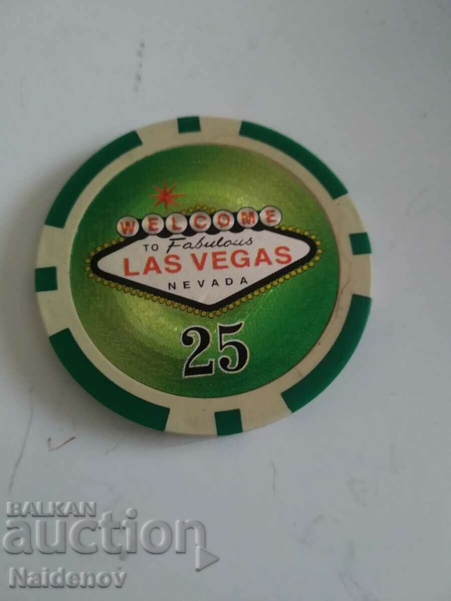 Оригинален Чип жетон казино Las vegas $ 25