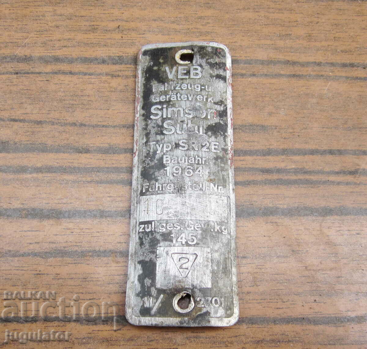 Auction old simson simson 1964 vintage motorcycle emblem Auction old simson simson 1964 vintage motorcycle emblem