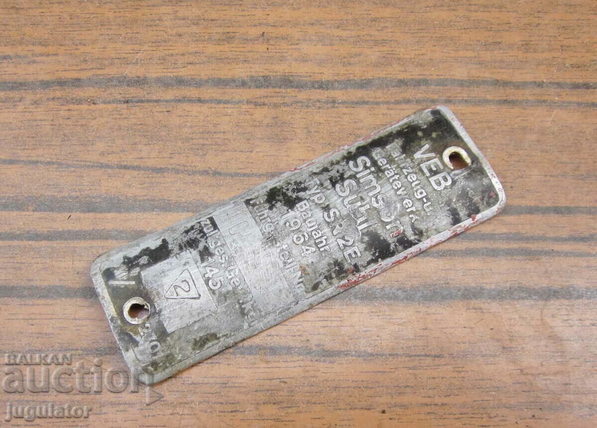 Delivery of old simson simson 1964 vintage motorcycle emblem Delivery of old simson simson 1964 vintage motorcycle emblem