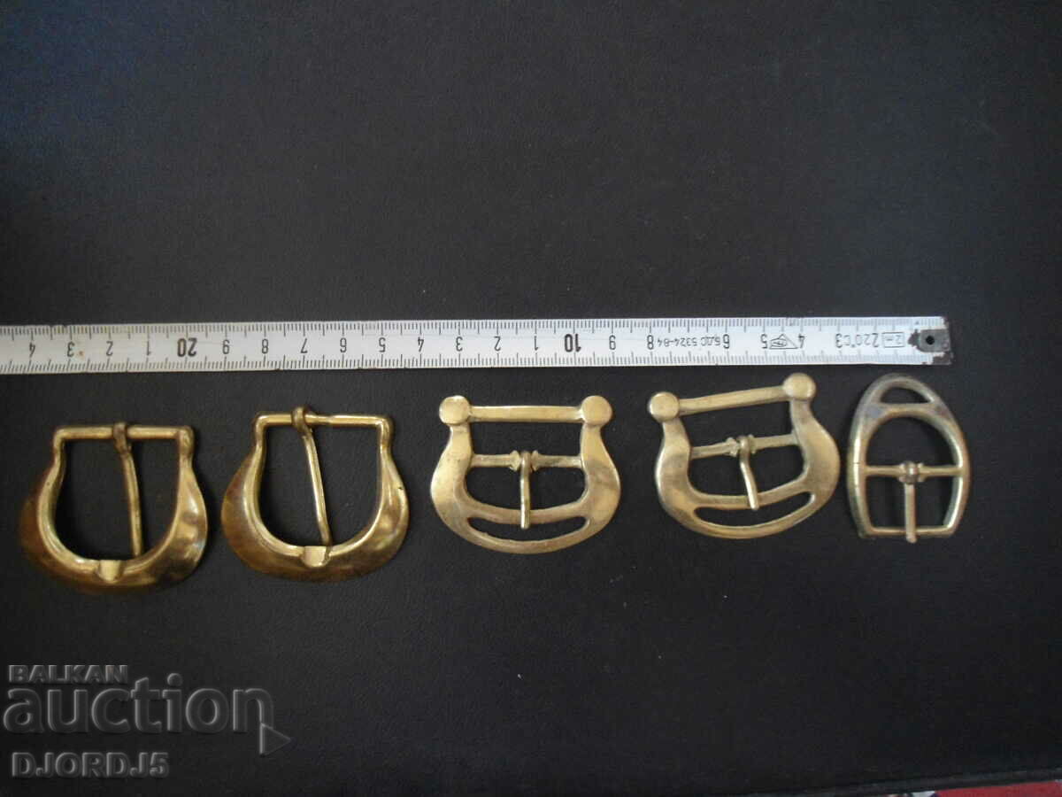 Old metal buckles, 5 pieces with price 3.00 BGN | € 1.53