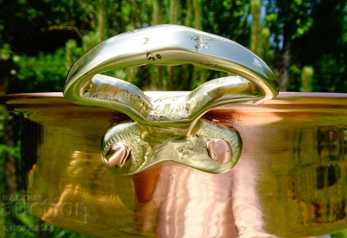 Copper pan, copper tray, hand-forged pure red copper - 6 Copper pan, copper tray, hand-forged pure red copper - 6