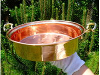 Copper pan, copper tray, hand forged.