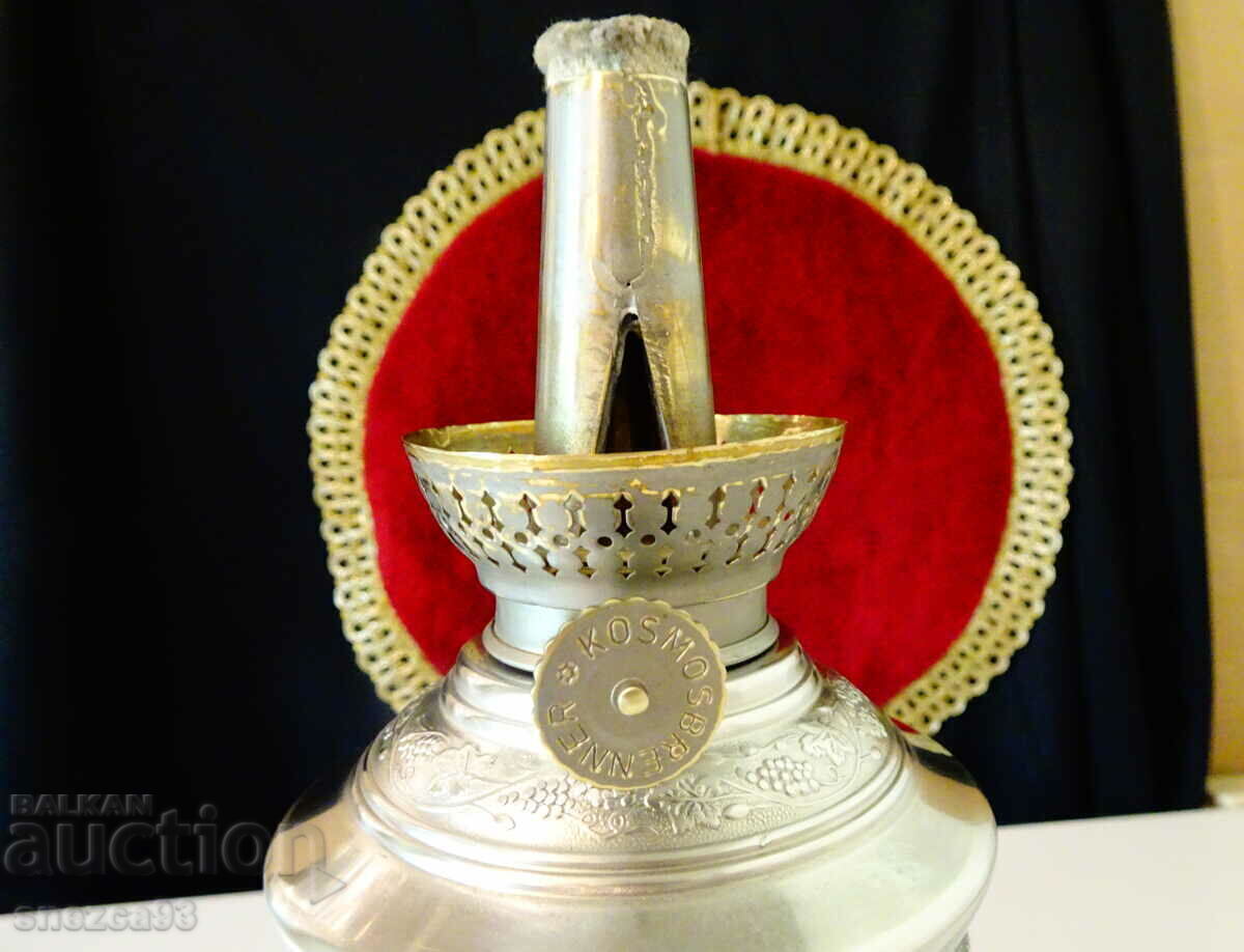 Licitație Lampă cu gaz Kosmos Brenner cu pictură Lorelei, cositorită Licitație Lampă cu gaz Kosmos Brenner cu pictură Lorelei, cositorită