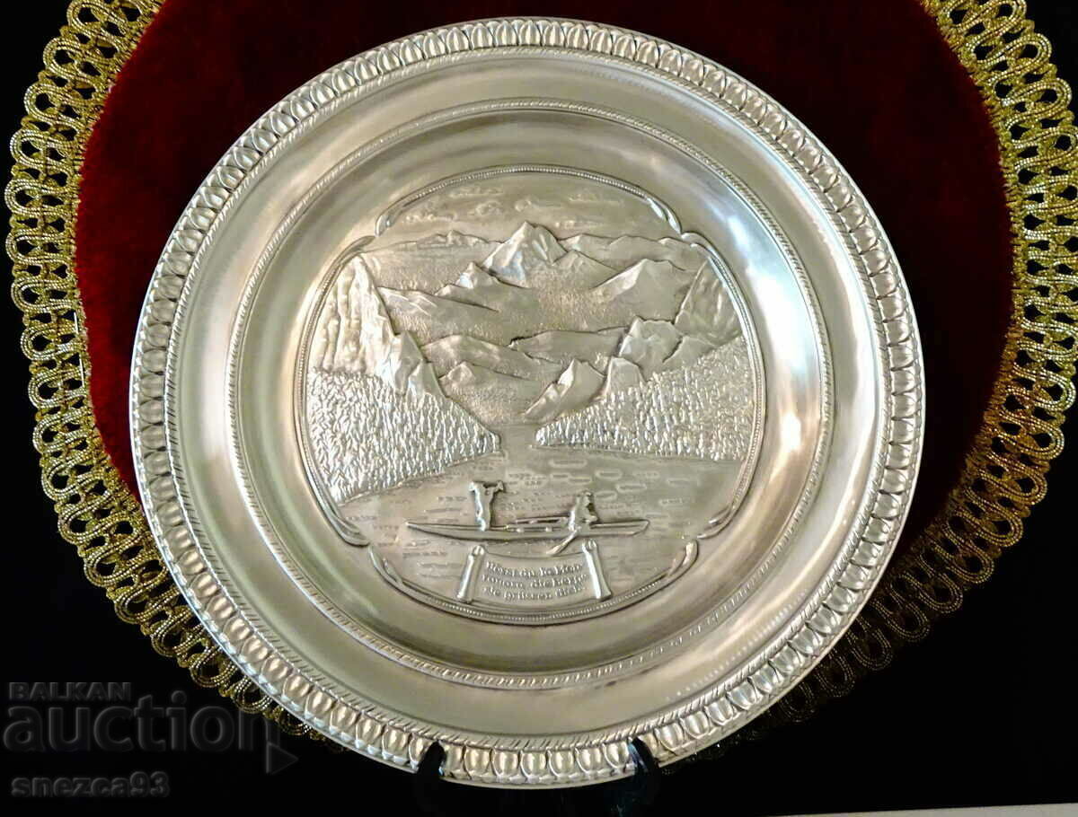 Tin Plate, Relief Hunting Scene, Canada Tin Plate, Relief Hunting Scene, Canada