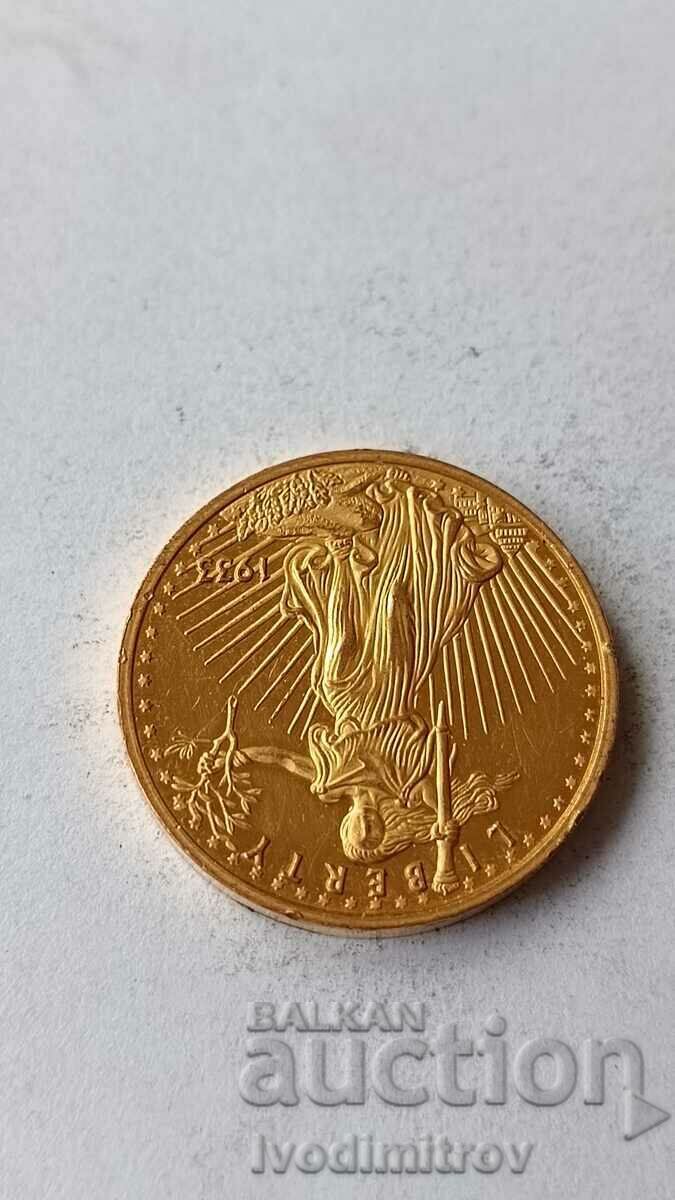 USA Gold Plated Replica 20 Gold Dollars Double Eagle 1933 with price 27.65 BGN | € 14.14 USA Gold Plated Replica 20 Gold Dollars Double Eagle 1933 with price 27.65 BGN | € 14.14