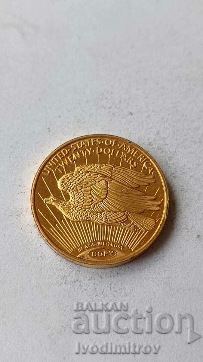 Επιχρυσωμένο αντίγραφο USA 20 Gold Dollars Double Eagle 1933