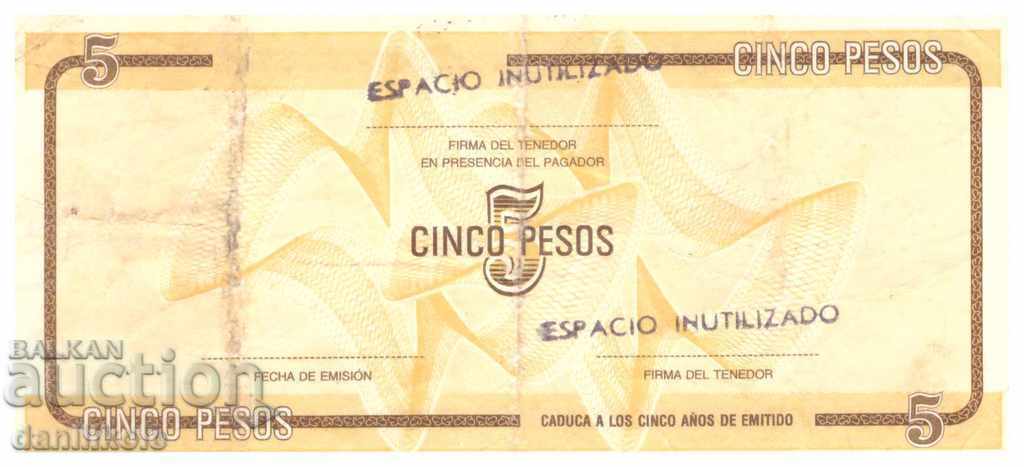 * $ * Y * $ * CUBA 5 CURRENCY Pesos 1970s 1980s - RARE * $ * Y * $ * with price 9.00 BGN | € 4.60 * $ * Y * $ * CUBA 5 CURRENCY Pesos 1970s 1980s - RARE * $ * Y * $ * with price 9.00 BGN | € 4.60