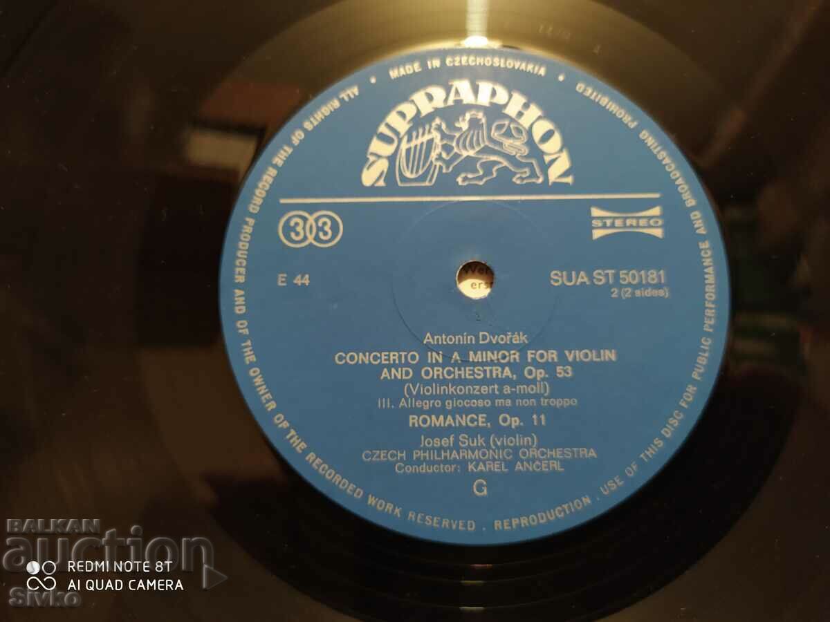 Auction  Dvorak gramophone record