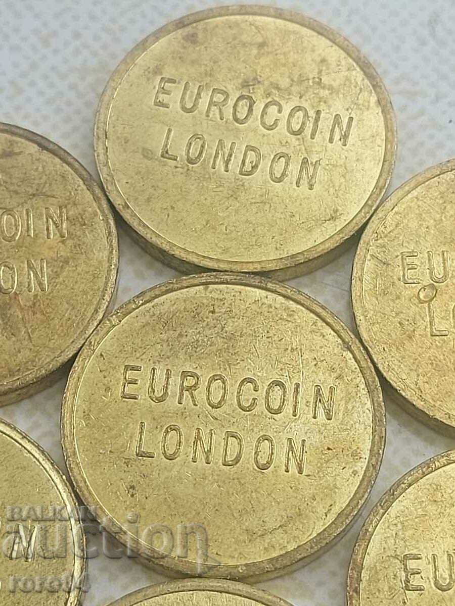 Delivery of TOKENS - EUROCOIN LONDON - 10 PCS Delivery of TOKENS - EUROCOIN LONDON - 10 PCS