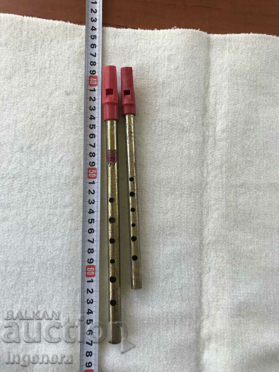 WHISTLE FLAGEOLET BRASS ENGLAND - 5 WHISTLE FLAGEOLET BRASS ENGLAND - 5