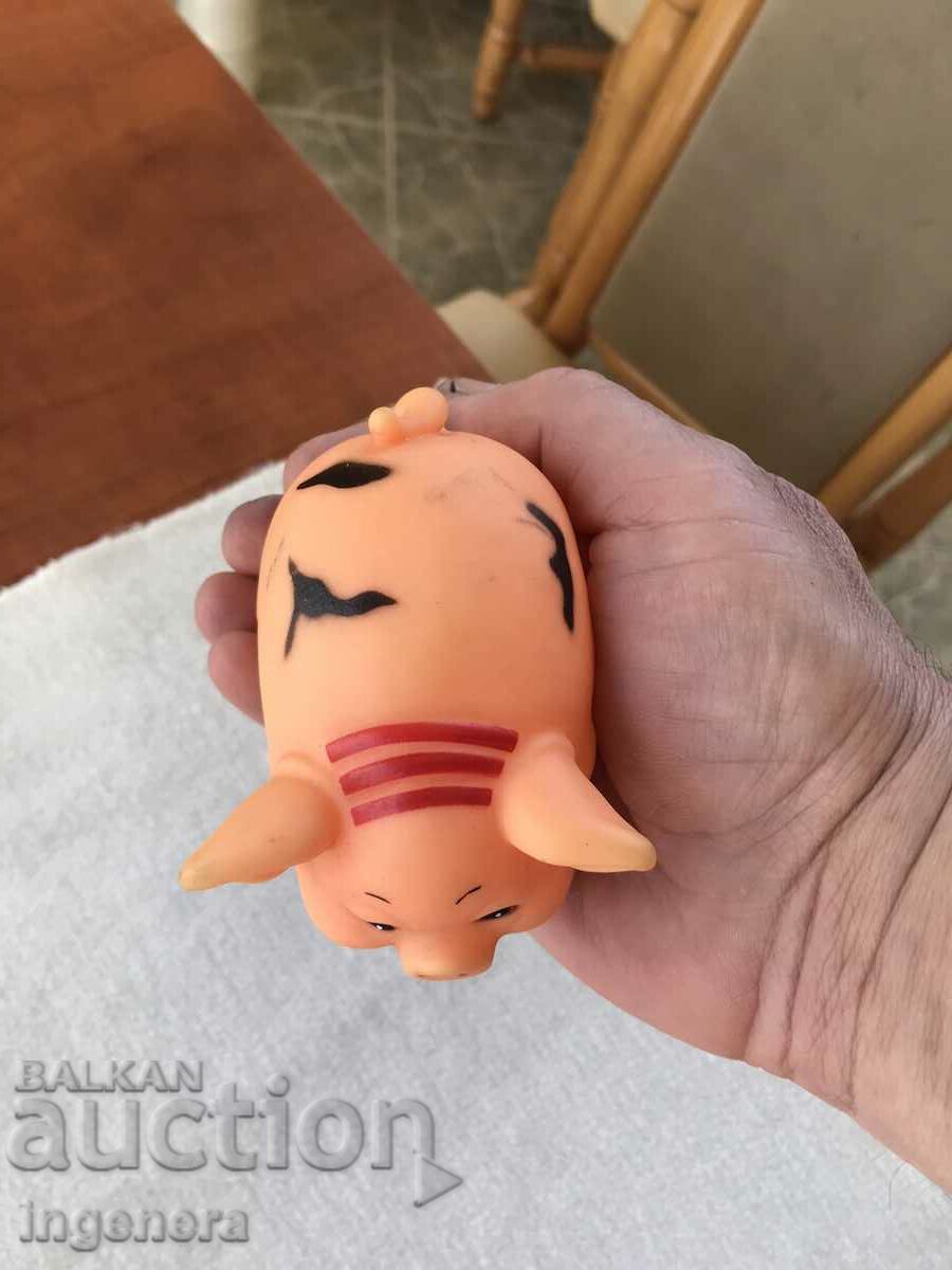 RUBBER TOY - PINK PIG - 6 RUBBER TOY - PINK PIG - 6