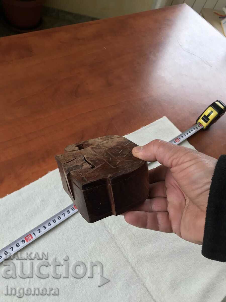 SOLID MAHOGANY ELEPHANT BOX FOR JEWELRY - 5 SOLID MAHOGANY ELEPHANT BOX FOR JEWELRY - 5