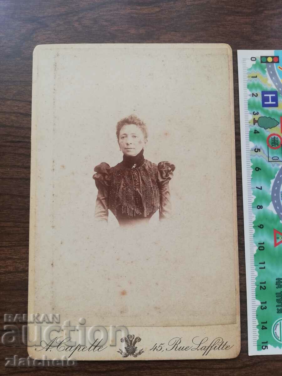 Old photo cardboard with price 10.00 BGN | € 5.11 Old photo cardboard with price 10.00 BGN | € 5.11