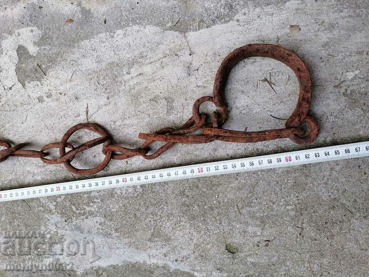 Shackles, fetters, shackles, handcuffs, chain, wrought iron - 5