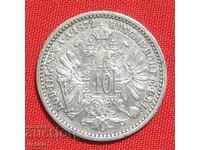 10 кройцера 1872 Австроунгария сребро