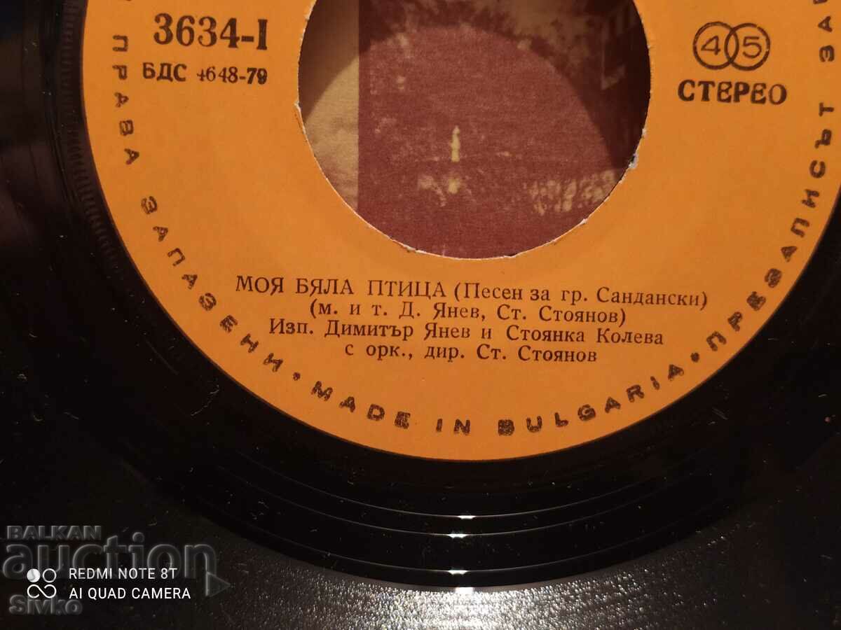 Auction Gramophone record Songs about the cities of Sandanski and Melnik Auction Gramophone record Songs about the cities of Sandanski and Melnik