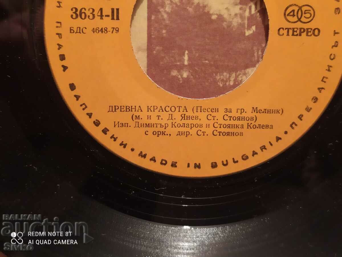 Delivery of Gramophone record Songs about the cities of Sandanski and Melnik Delivery of Gramophone record Songs about the cities of Sandanski and Melnik