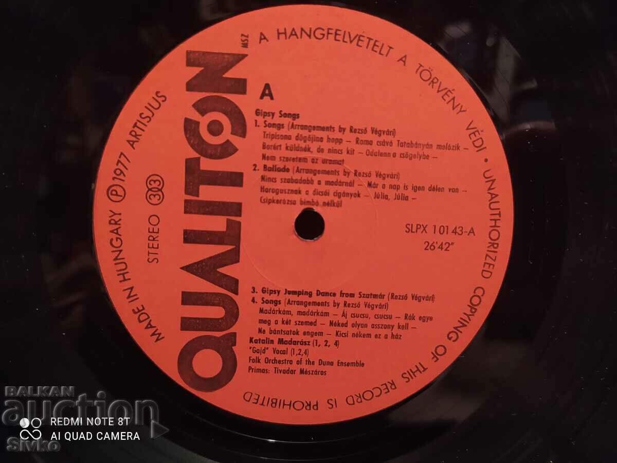 Auction  Gramophone record Gypsy songs