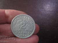 1944 год 2 франка буква С - окупационни