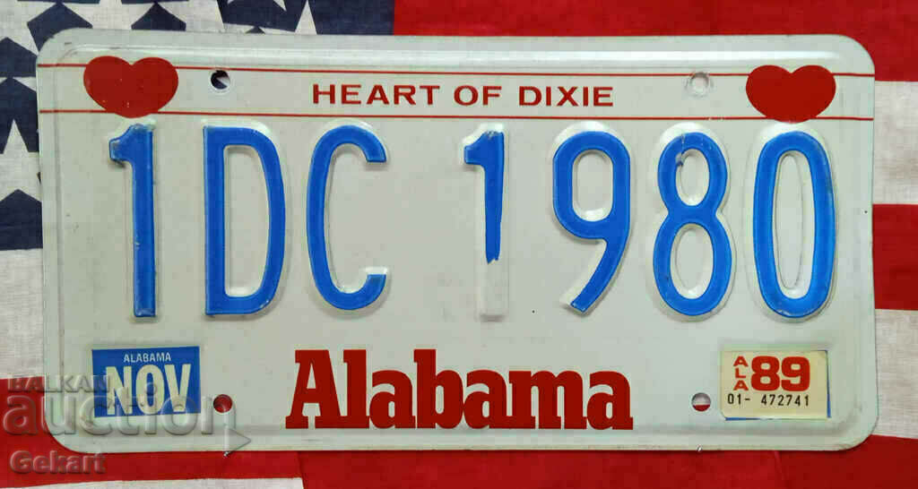 US license plate Plate ALABAMA