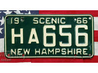 US License Plate NEW HAMPSHIRE 1966