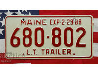 US License Plates MAINE 1988 Plates