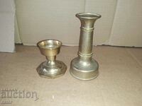 Old candlesticks 2 pieces - bronze candlestick