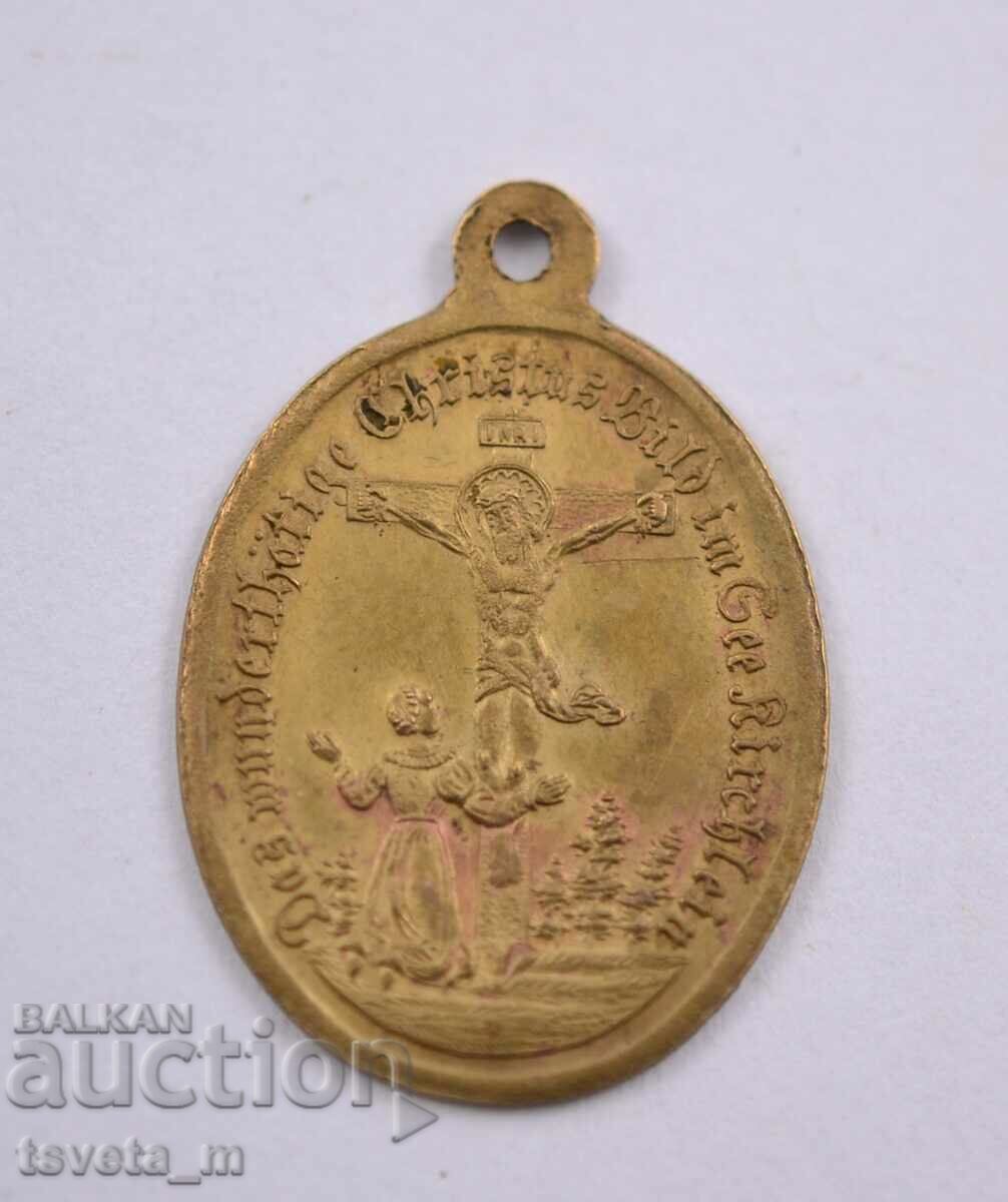 Medallion, pendant with a crucifix