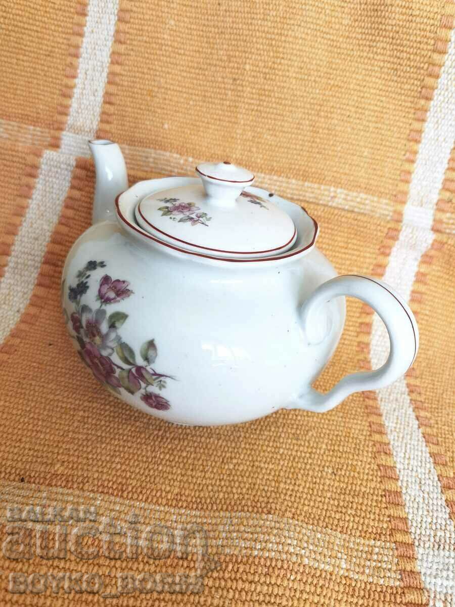 Rare Large Bulgarian Soc Porcelain Teapot Stoiko Peev with price 47.00 BGN | € 24.03 Rare Large Bulgarian Soc Porcelain Teapot Stoiko Peev with price 47.00 BGN | € 24.03