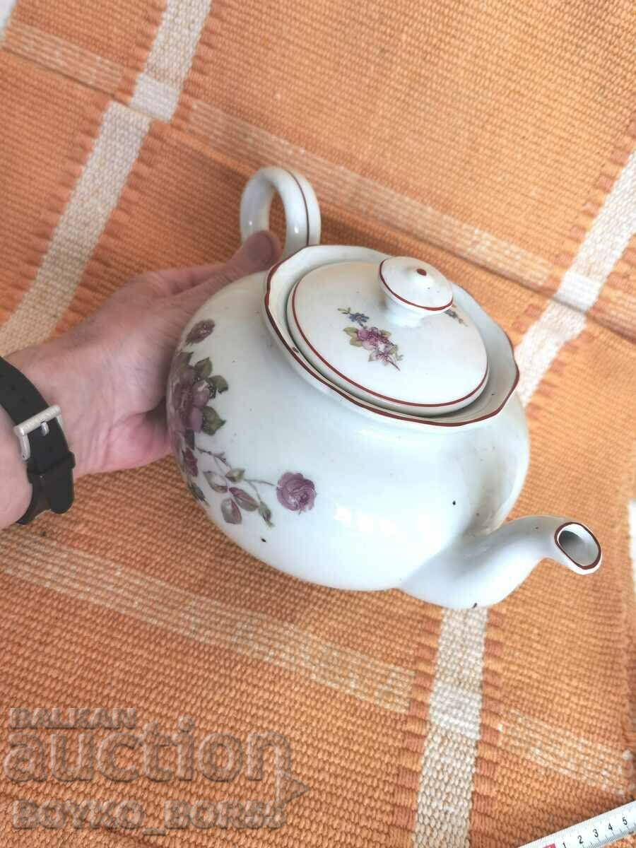 Rare Large Bulgarian Soc Porcelain Teapot Stoiko Peev - 5 Rare Large Bulgarian Soc Porcelain Teapot Stoiko Peev - 5