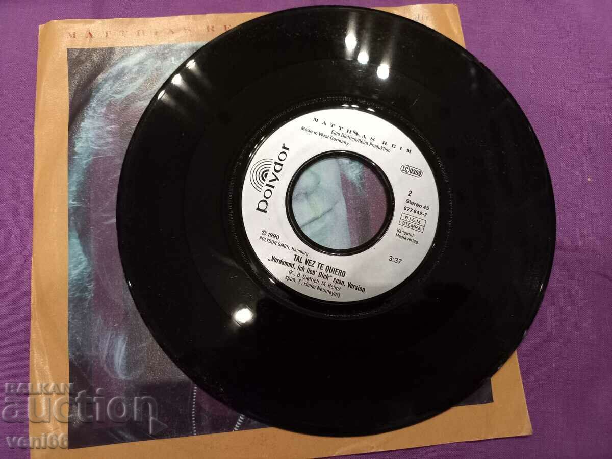 Gramophone record - small format Mathias Reim with price 1.00 BGN | € 0.51 Gramophone record - small format Mathias Reim with price 1.00 BGN | € 0.51