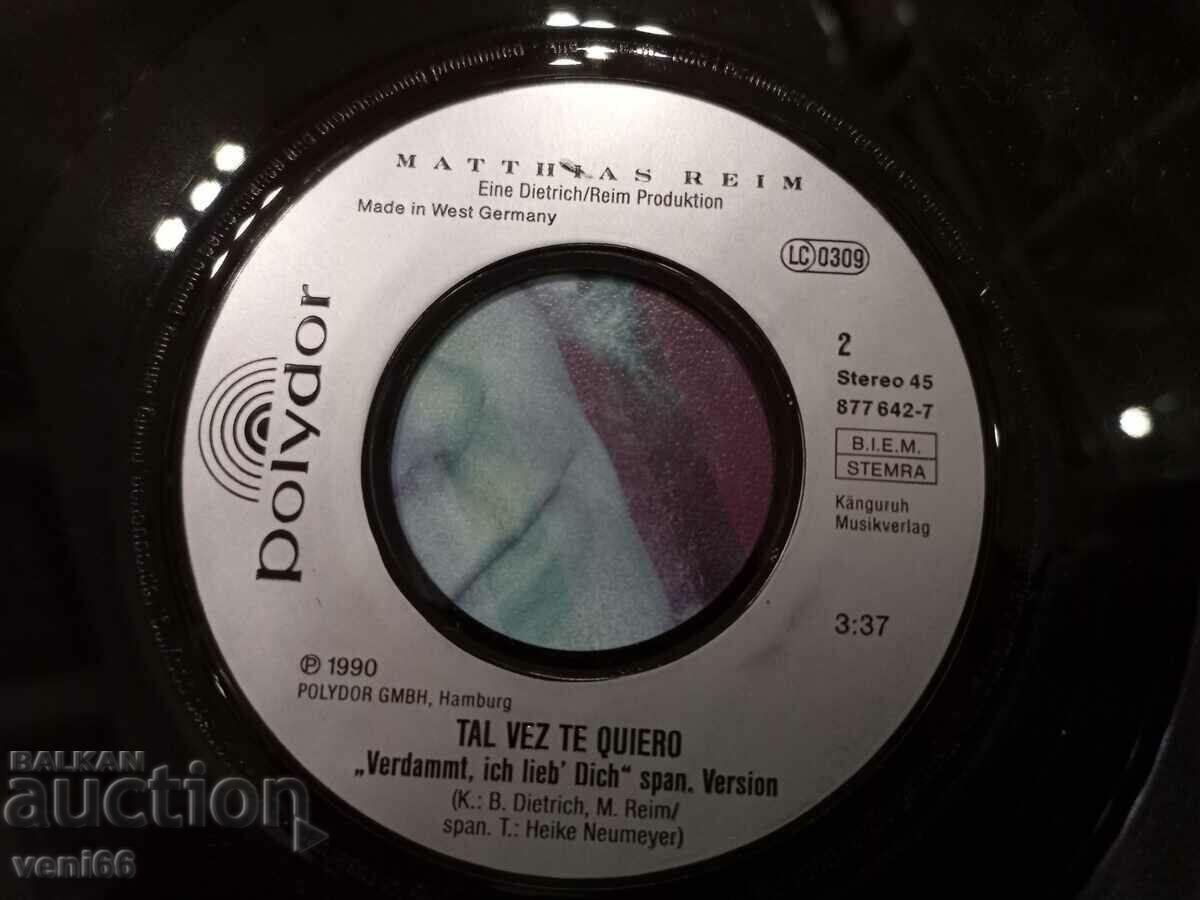 Auction Gramophone record - small format Mathias Reim Auction Gramophone record - small format Mathias Reim