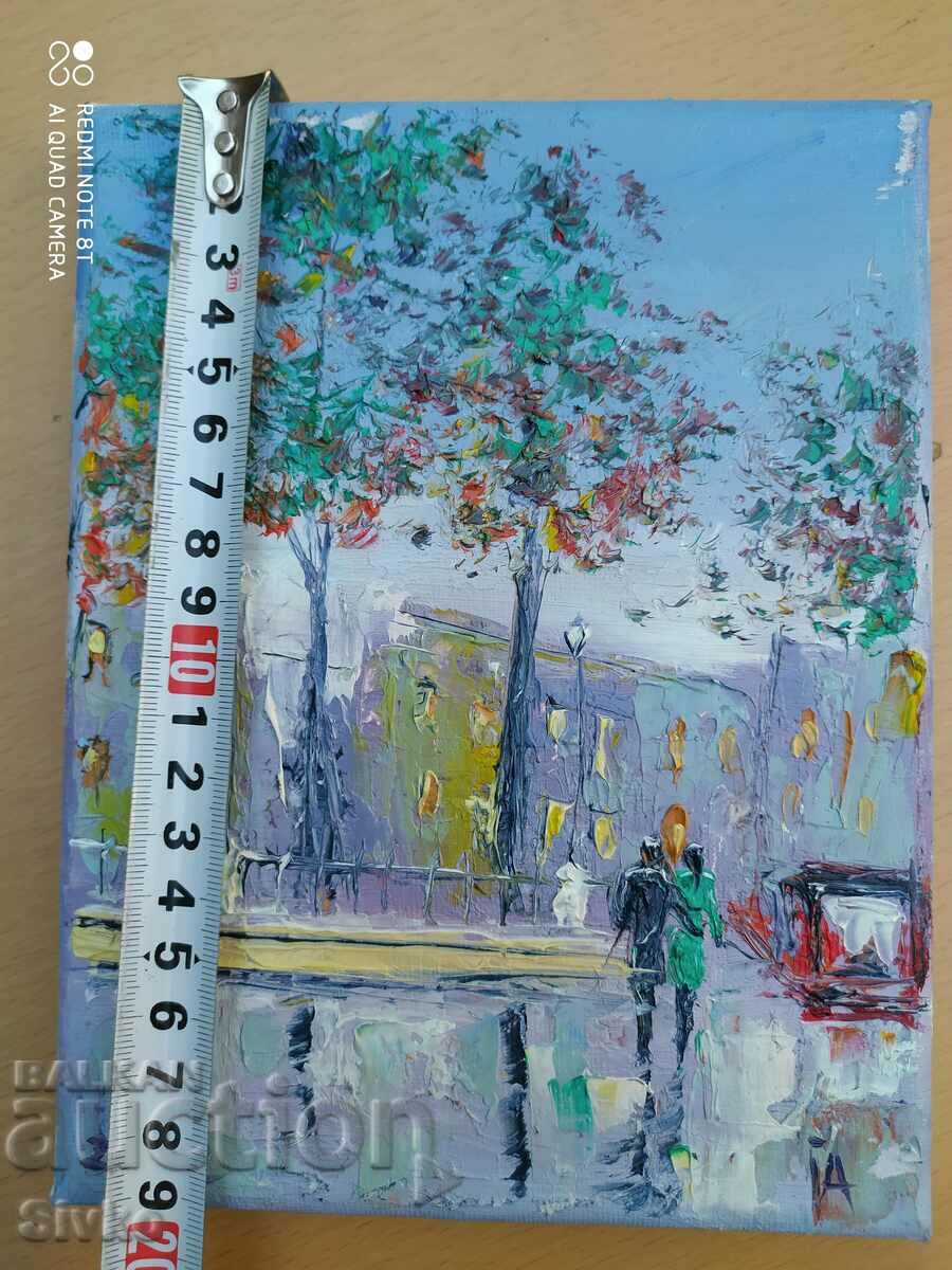 Δημοπρασία Πίνακας, λάδι σε καμβά, αστικό τοπίο, υπογεγραμμένο Δημοπρασία Πίνακας, λάδι σε καμβά, αστικό τοπίο, υπογεγραμμένο