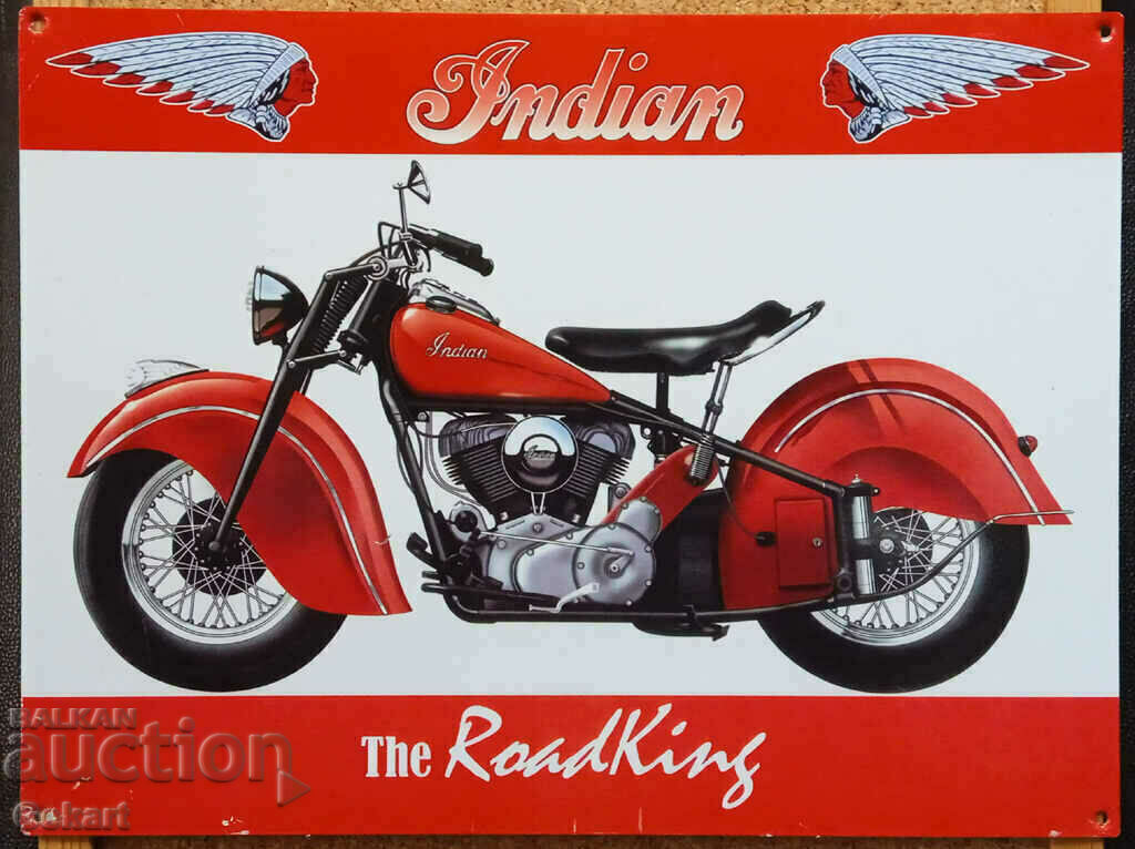 Μεταλλική πινακίδα INDIAN The Road King USA