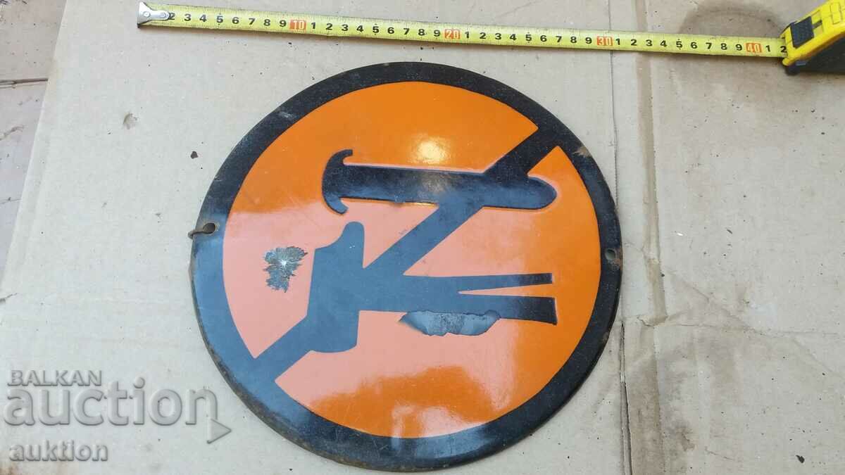 ENAMEL SOC. SIGN - NO NAILS - 6 ENAMEL SOC. SIGN - NO NAILS - 6