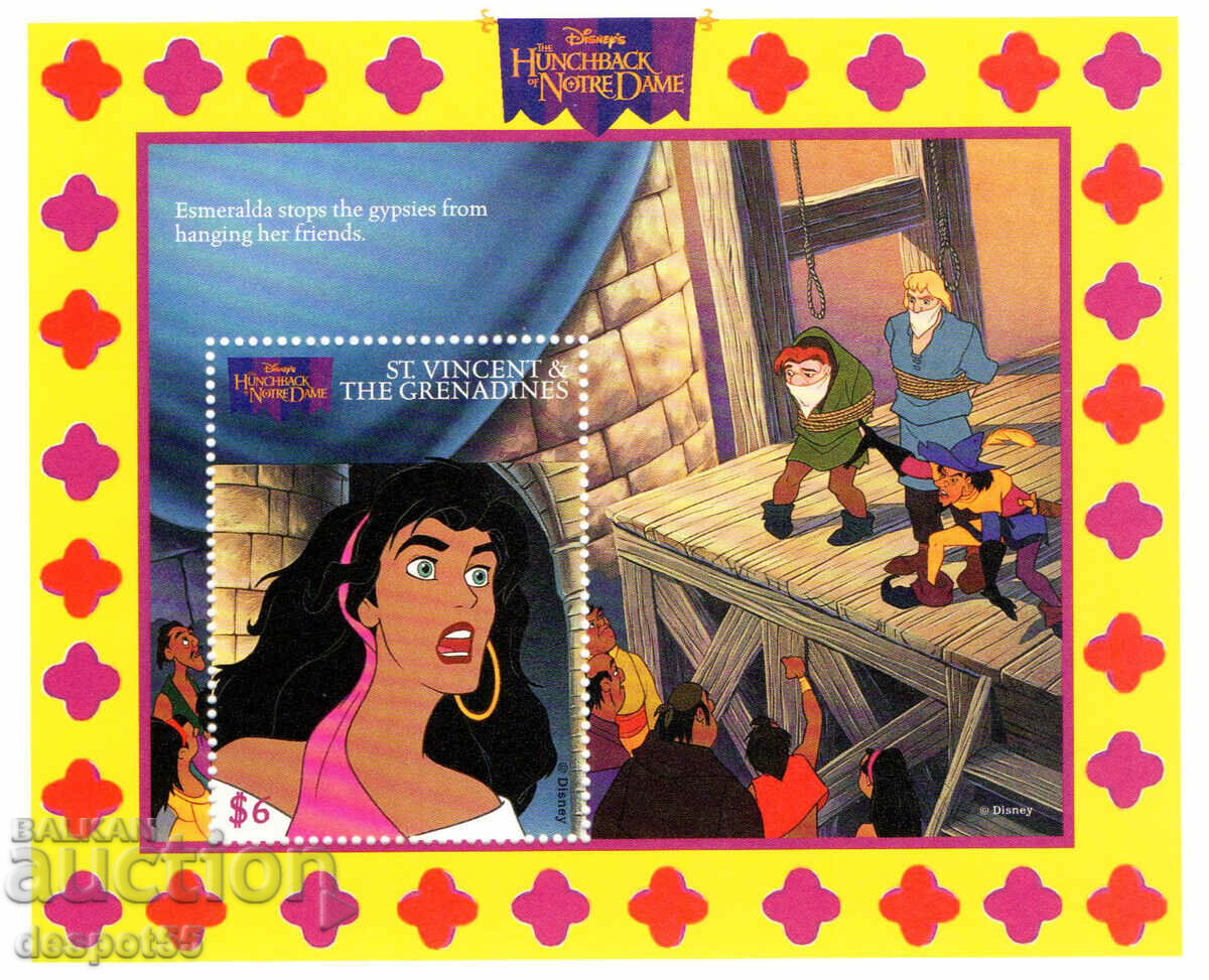 1996. St. Vincent and the Grenadines. The Hunchback of Notre Dame. Block.