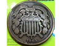 US 2 cent 1862 - αρκετά σπάνιο